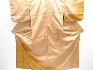 霞模様織り出し手織り紬着物